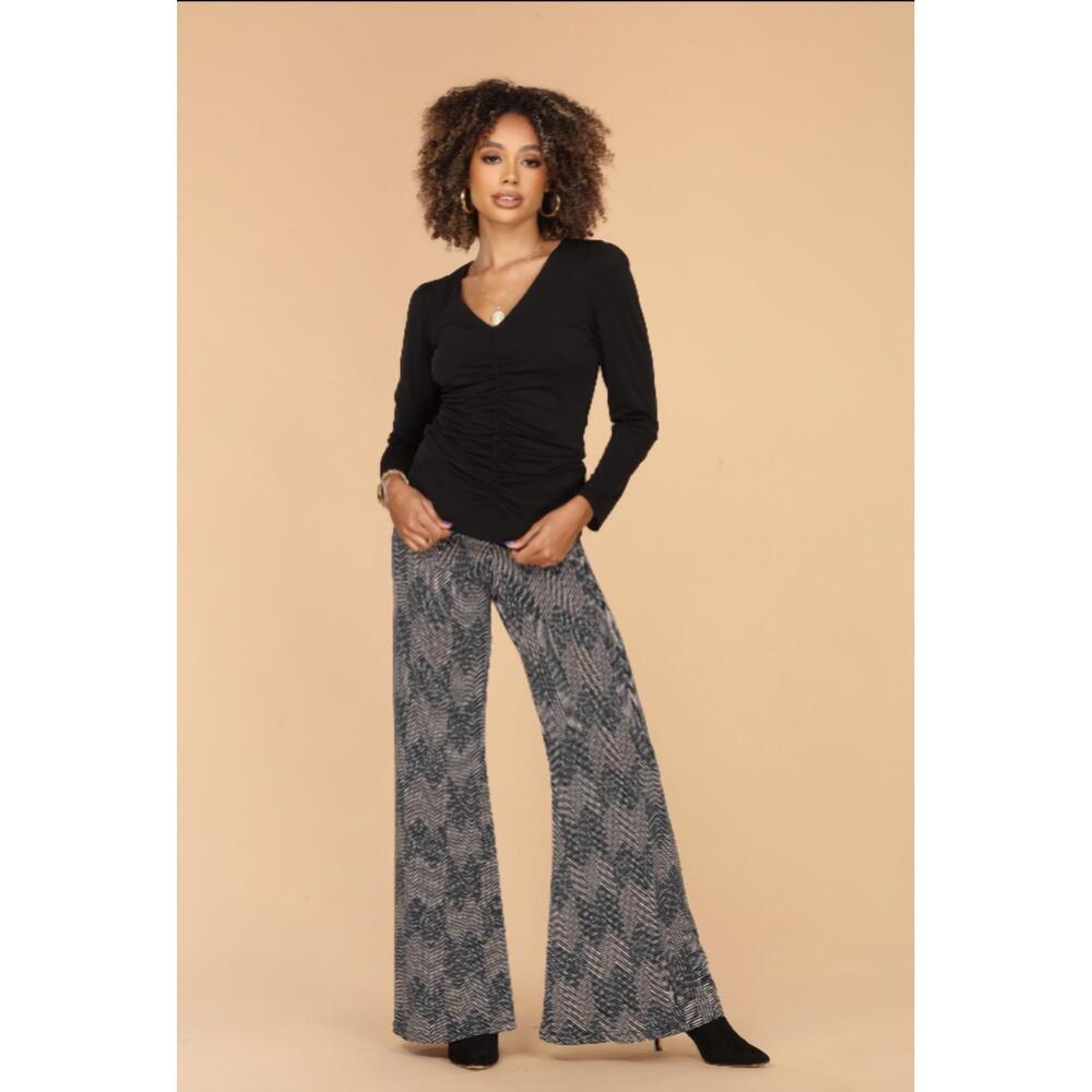 NEW VERONICA M wide leg pant with waistband in antonia
